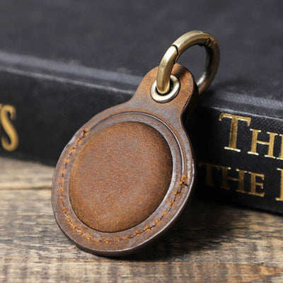 Functional Leather Airtag Keychain