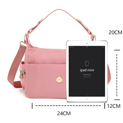 Crossbody Bag for Women Pink Lightweight Multi-Pocket Casual Shopping Handbag