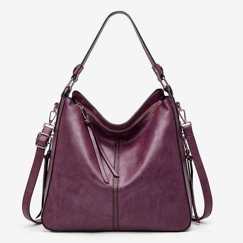 Solid Color Vintage Large Tote