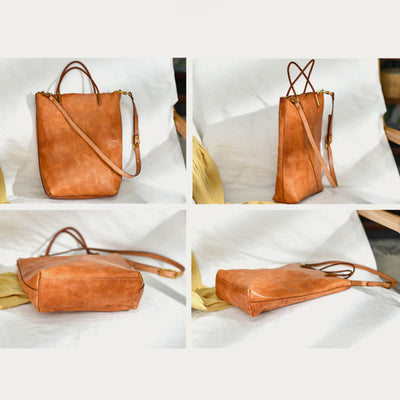 Handmade Crossbody Bag For Women Retro Simple Texture Shouder Bag