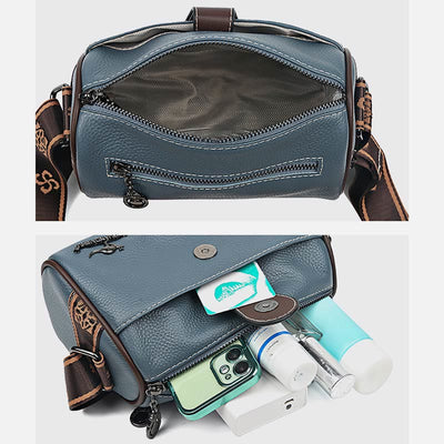 Retro Lady Underarm Bag Wide Strap Simple Women Crossbody Bag