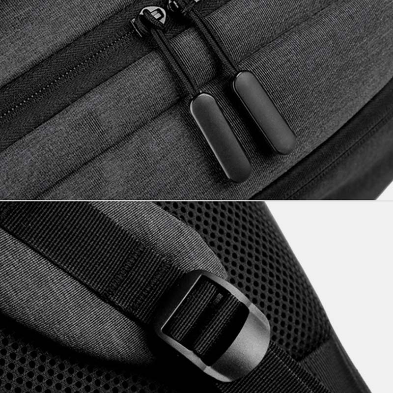Large Capacity Lightweight Waterproof Expandable Business Backpack With USB Charging Port
