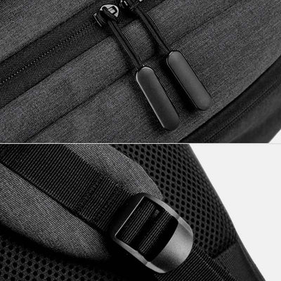 Large Capacity Lightweight Waterproof Expandable Business Backpack With USB Charging Port