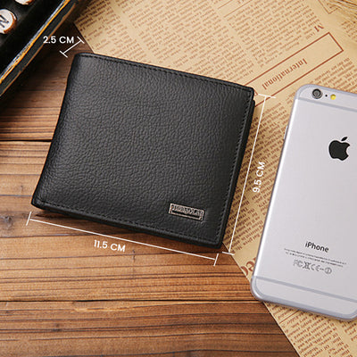 Genuine Leather Large Capacity Vintage Trifold Wallet