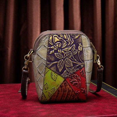 Phone Bag For Women Vintage Custom Mini Cowhide Crossbody Bag
