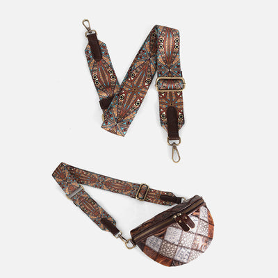Women Crossbody Sling Bag Wide Adjustable Strap Leather Waist Bag