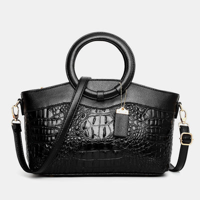 Large Capacity Vintage Embossing Crossbody Bag Top-Handle Bag