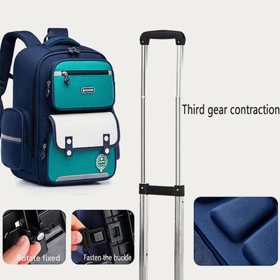 Backpack For Kids Spine Protection Breathable Large Rolling Schoolbag