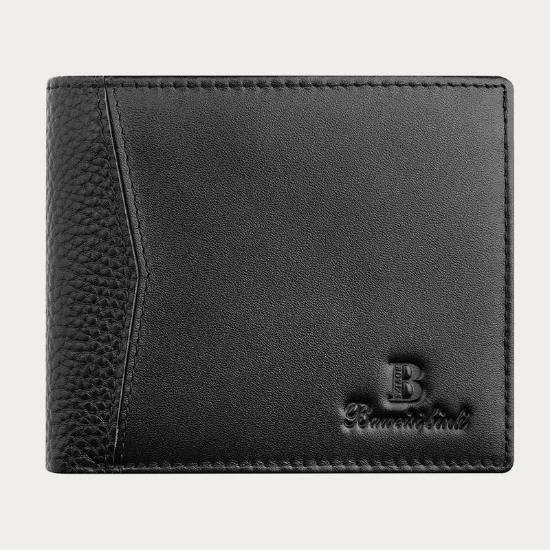 Leather Wallet For Men Anti Theft RFID Black Purse
