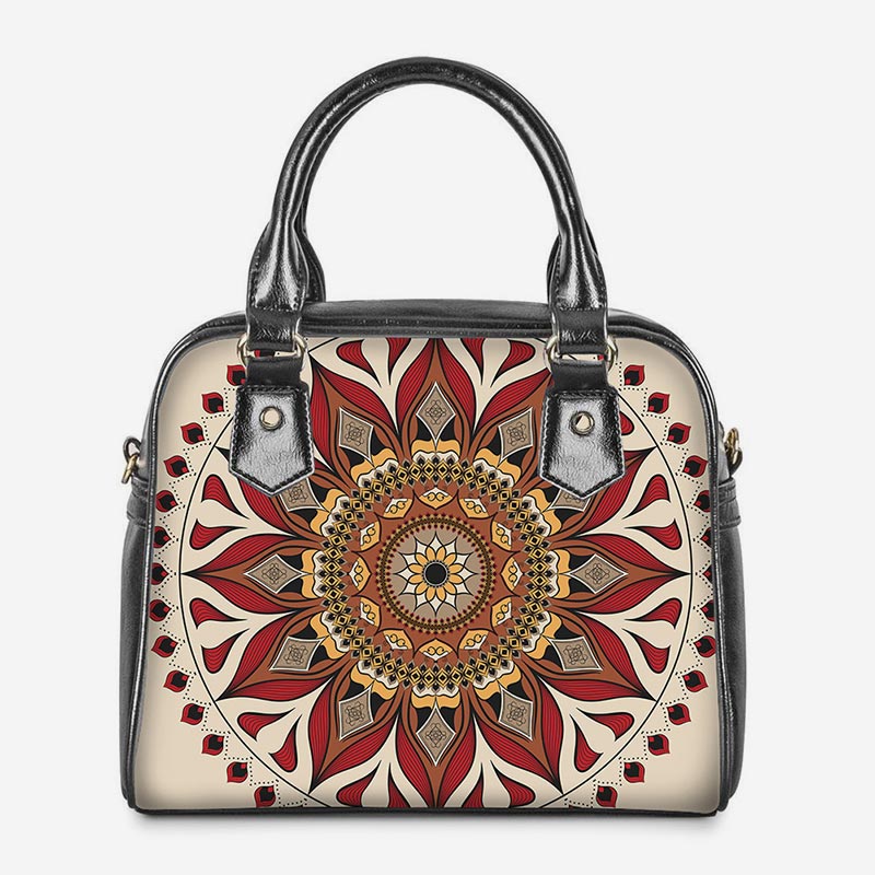 PU Leather Floral Purses Top Handle Bag Crossbody Handbag Satchel Bags