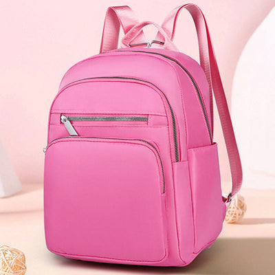 Backpack For Daily Use Simple Solid Color Casual Oxford Daypack
