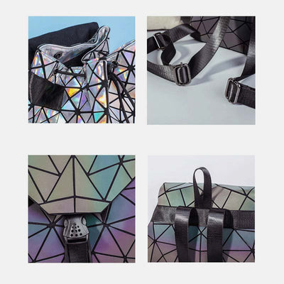 Geometric Luminous Backpack Reflective Bag
