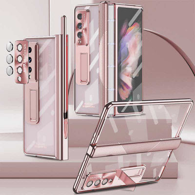 Magnetic Hinge Protection Phone Case for Galaxy Z Fold 3/4/5/6 with S Pen Holder