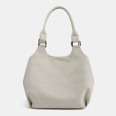 Triple Compartment Canvas Tote Lightweight Functional Hobo Handbag Purse