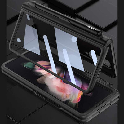 Samsung Galaxy Z Fold 3 Sturdy Phone Case With S-Pen Holder Built-in Magnetic Kickstand