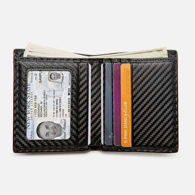 Wallet for Men PU Leather Slim Bifold Wallet Credit Card Holder