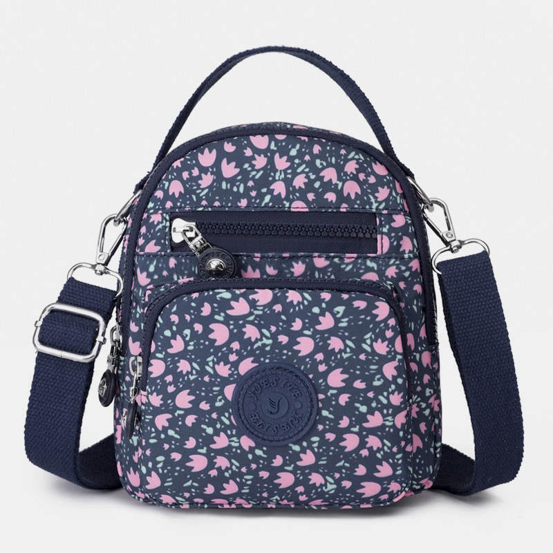 Floral Print Sling Bags for Women Crossbody Backpack Multipurpose Shoulder Bag