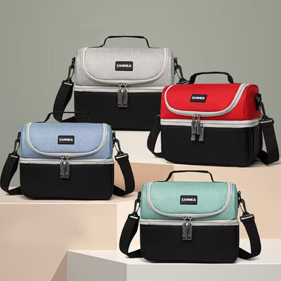 Cooler Bag For Outing Double Layer Insulation Crossbody Picnic Bag
