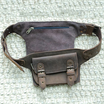 Waist Bag For Women Retro Adjustable Strap Outdoor Belt Satchel
