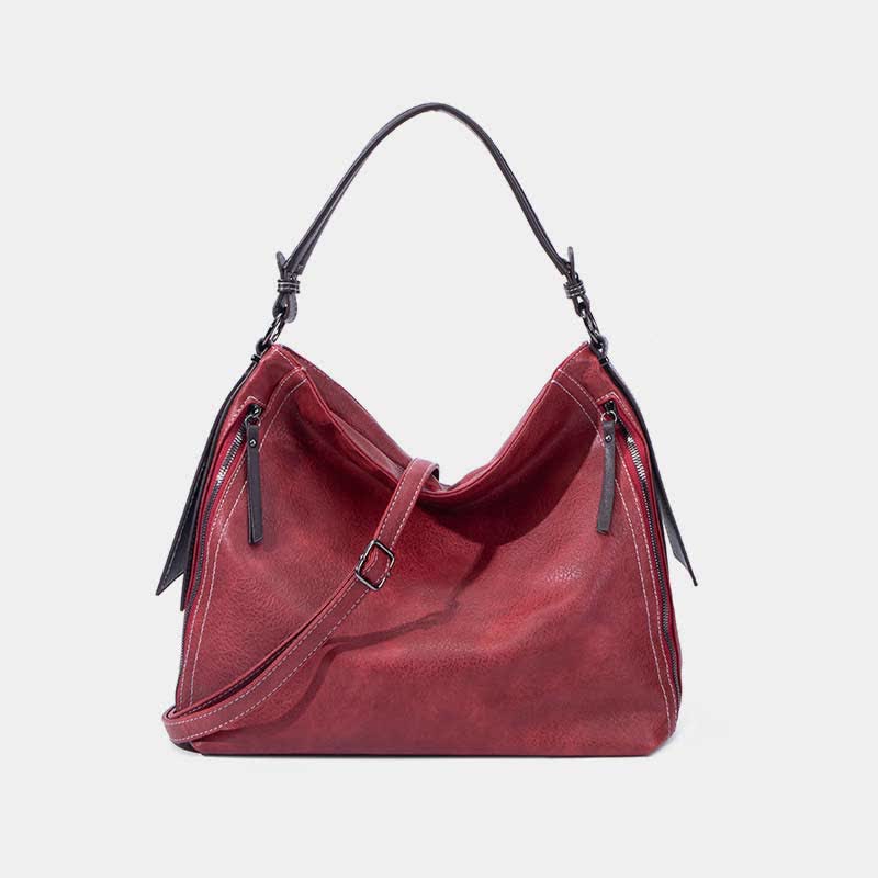 Retro Handbag for Women Large Designer Ladies Hobo Bag Leather Bucket Purse