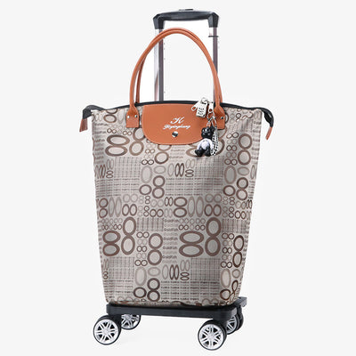 Multifunctional Portable Trolley For Women Detachable Folding Wheel Tote