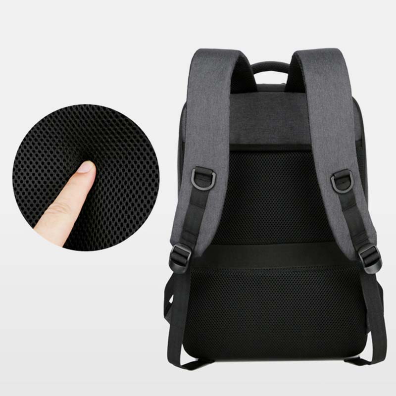 Large Capacity Lightweight Waterproof Expandable Business Backpack With USB Charging Port