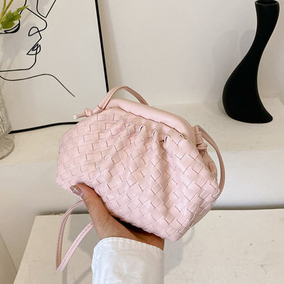 Crossbody Bag For Women Soft Knitted Buckle Design Daily Purse