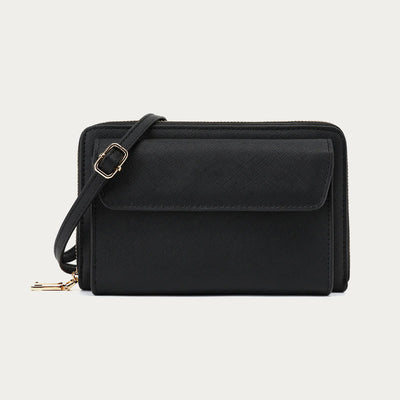 Vegan Leather RFID Blocking Phone Purse for Women Multi-Slot Crossbody Bag