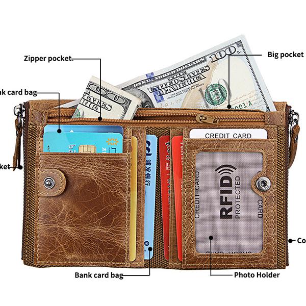 Men's Genuine Leather RFID Wallet