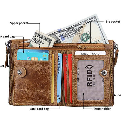 Men's Genuine Leather RFID Wallet
