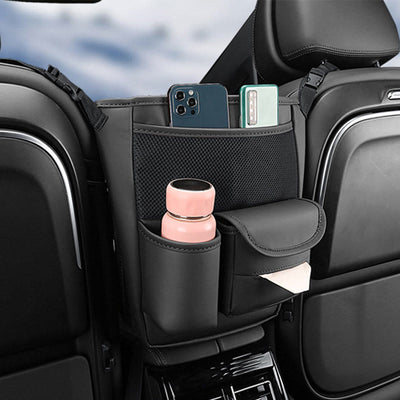 Car Organizer For Seat Back Multifunctional Leather Storage Holder