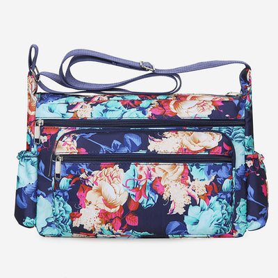 Waterproof Multi-Pocket Printed Crossbody Bag
