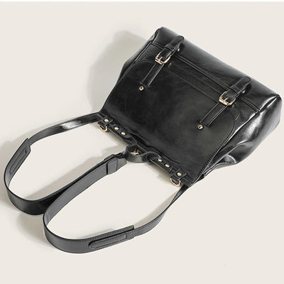 Backpack For Women Vintage Oil Wax Leather Multi-Functional Crossbody Bag
