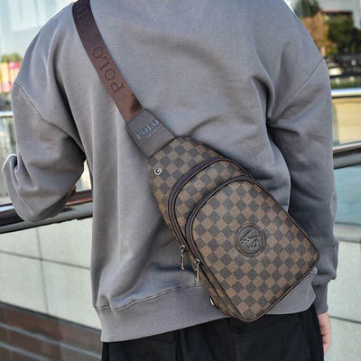 Men Outdoor Casual Travel Hiking Crossbody Chest Sling Bag One-Shoulder Strap