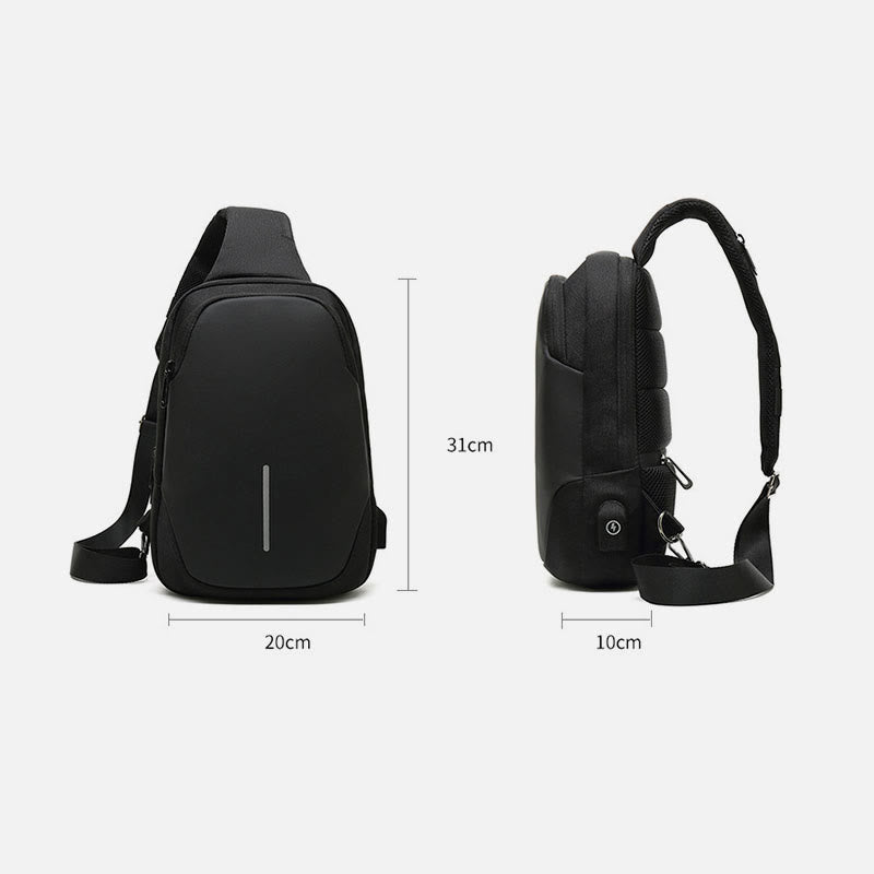 Outdoor Anti Theft Crossbody Chest Bag Mens Waterproof Sling Purse