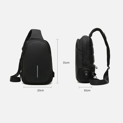 Outdoor Anti Theft Crossbody Chest Bag Mens Waterproof Sling Purse