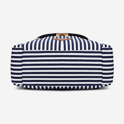 Large Capacity Anti-theft College Style Stripe Backpack