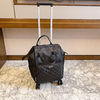 Detachable Travel Backpack Pull Rod Duffel Bag For Women Men