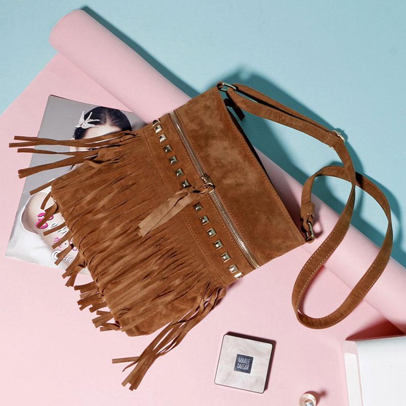 Fashion Large Capacity Tassel Crossbody Bag