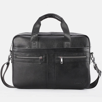Genuine Leather Large Capacity Retro Briefcase