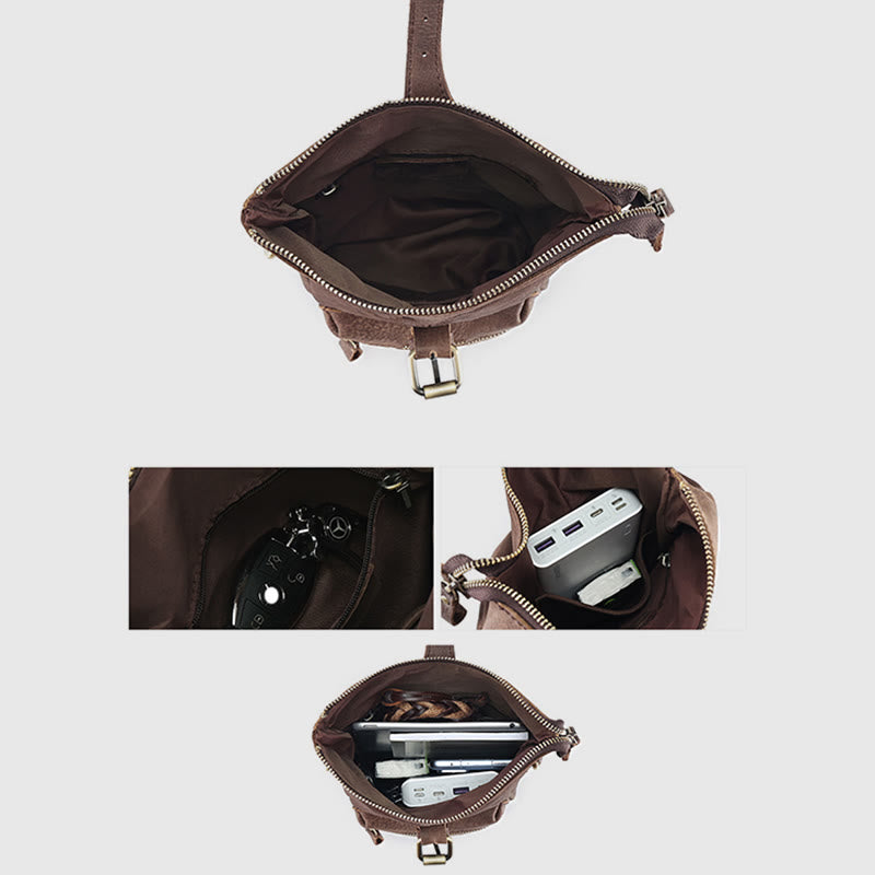 Waist Bag For Men Multifunctional Outdoor Sports Wear Belt Leather Bag