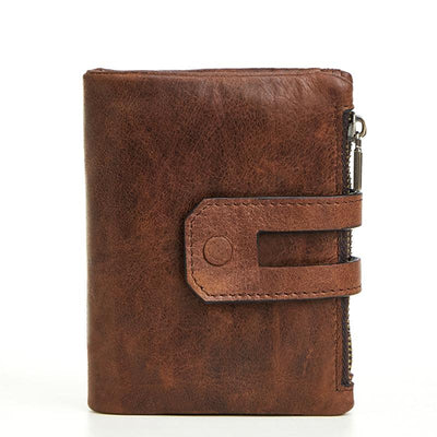 Men's RFID Blocking Card Holder Double Zip Wallet