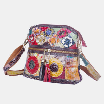 Large Capacity Flower Pattern Crossbody Bag