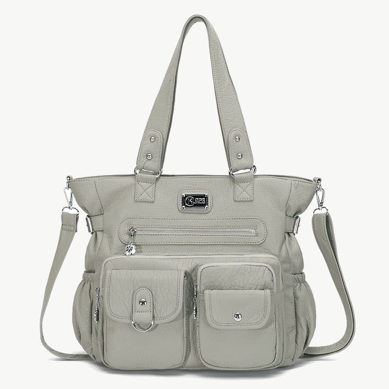 Women Large Underarm Tote Multiple Pockets Two Use Crossbody Bag