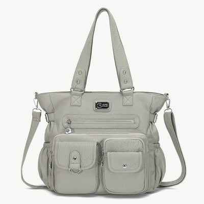 Women Large Underarm Tote Multiple Pockets Two Use Crossbody Bag