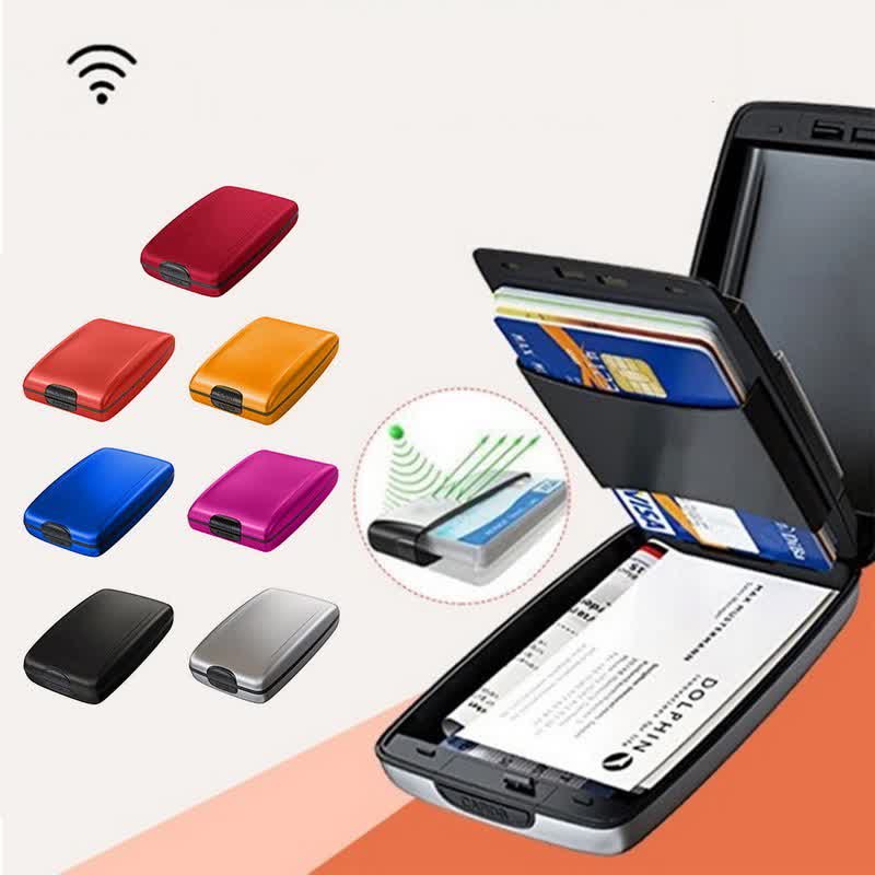 RFID Blocking Aluminum Alloy Wallet Case Card Holder Money Organizer