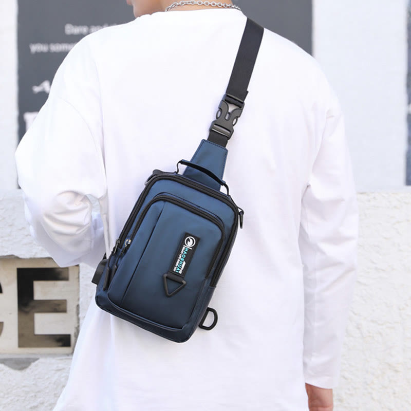 Practical Crossbody Sling Bag For Men Waterproof Travel Satchel Purse