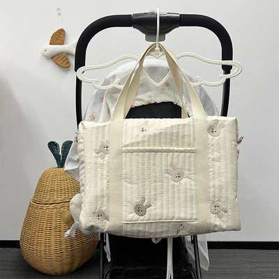 Diaper Bag Tote Soft Cotton Mommy Shoulder Bag Handbag Baby Bag