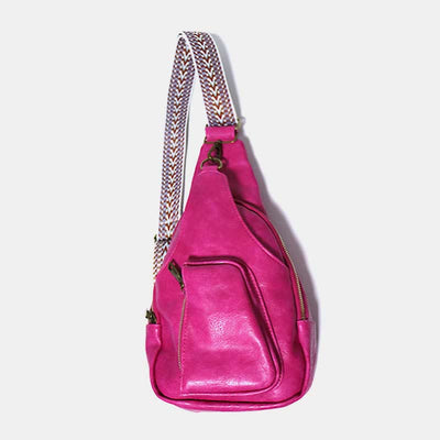 Vintage Soft Leather Sling Bag for Women Large Capacity Shoulder Daypack