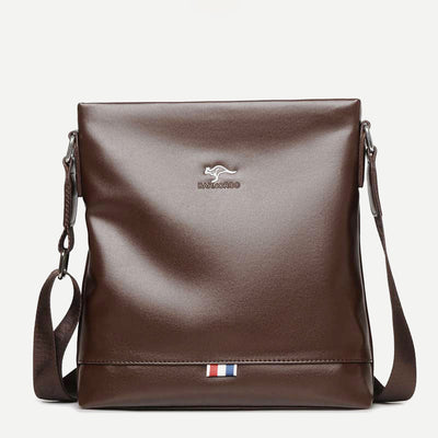 Men's Messenger Bag Crossbody Bag Soft Leather Travel Bag Sling Pack